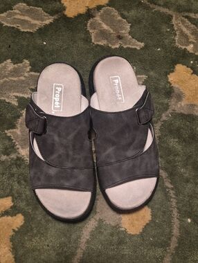 Propet Black Women's Slip-On Mule Sandals